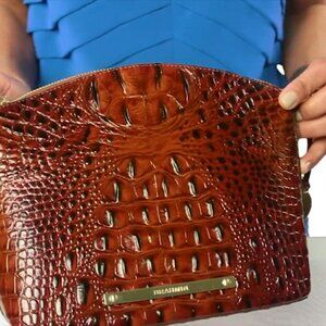 BRAHMIN MINI DUXBURY CROSSBODY-Croc-Embossed Leather Crossbody Bag